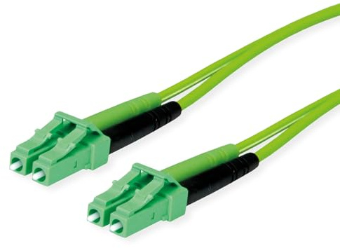 TELEGÄRTNER LWL Rangierkabel 2X G50/125 OM5, 1x LC Duplex - 1x LC Duplex, grün, 5 m