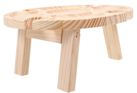 KICHOUSE 1 Pieza Picnic de Madera Exteriores de Vino Portátil Snacks y Aperitivos Fiestas