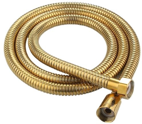 TAYKDRCAX Manguera de Ducha Flexible de Acero Inoxidable Dorada, Larga, for baño, extensión de Manguera de Agua, Tubo de plomería(120cm)