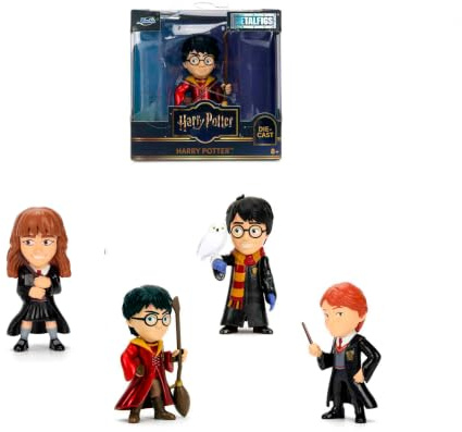 Jada Toys Harry Potter Figure (1 Piece) - 1 of 4 Collectible Metal Figures (2 Harry Variants, Ron, Hermione) for Fans and Children from 8 Years, Random Selection, 6.5 cm, Wave 2