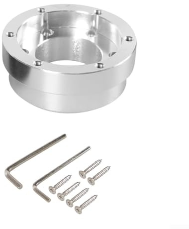 Rennradnabenadapterplatte für Logitech G25 G27 G29 G920 70 mm PCD-Aluminiumkonstruktion für verbessertes Fahrerlebnis (Silber)