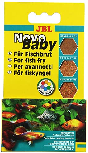 JBL NovoBaby 30254 Aufzuchtfutter-Set für Jungfische lebendgebärender Aquarienfische, 3 x 10 ml