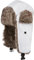 Sakkas JAFurNylon71891J Unisex Wetter Nylon mit Kunstpelzfutter Winter-Earflap Bomber Trooper Fliegermütze - Weiß