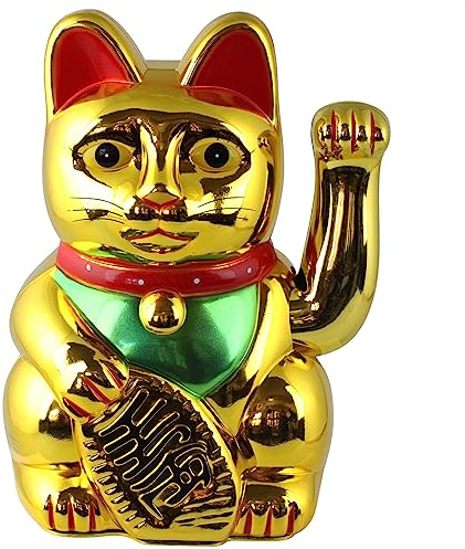 Freak Scene Glückskatze - Maneki-Neko - Winkekatze - 20 cm - Gold