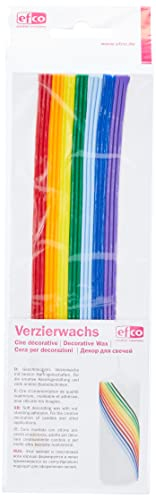 Efco Wachsstreifen 200x2mm 7x3 Streifen Regenbogen, Wachs, mehrfarbig, 3