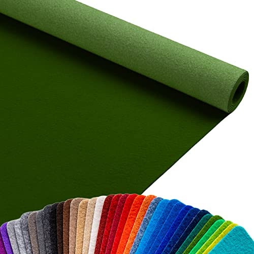 Primaflor Event- & Messeteppich Podium - Waldgrün - 100x200 cm– Robuster Flachfilzteppich mit Rutschfester, schalldämmender Oberfläche – ideal für den Messen, Ausstellungen & Events
