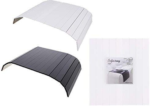 Sofatablett Bambus Flex Ablage Tablett Ablage Armlehnen Sofa Couch Ablage (Natur Tablett)
