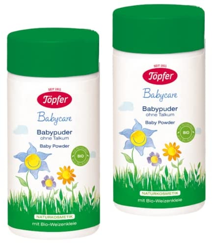Töpfer Babycare Puder ohne Talkum, 2er pack (2 x 75g)