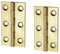 White Hinge Limited 10x Pairs of Solid Brass Butt Hinges - 50mm/2 - Strong Door/Trunk/Box/Chest Hinges