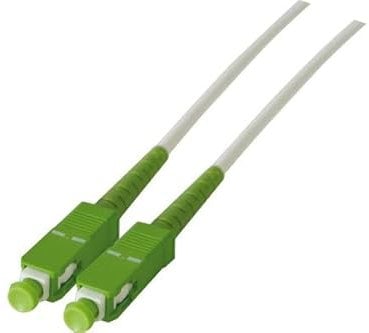 Fibres optiques - Jarretière optique simplex monomode 9/125 SC-APC/SC-APC (3 mètres) - Câble fibre optique pour box internet (compatible SFR Box, Orange Livebox et Bouygues Bbox)