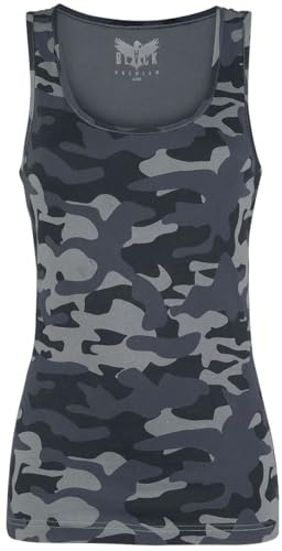 Black Premium by EMP Damen graues bequemes Top mit Camouflage-Alloverprint