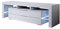 MB Muebles Bonitos, Meuble TV Selma avec Lumière LED pour Salon Moderne, 2 Tiroirs avec Poignées Métalliques, Meuble en Mélamine Brillante, Couleur Blanc, 160x53x35 cm
