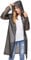 BEIAOSU Transparent Regenponcho Regenmantel Wiederverwendbar Regenjacke Wasserdicht Atmungsaktiv Regencape tragbarer Regenmantel für Damen Herren Eva Regenbekleidung Wandern Reisen, M Schwarz