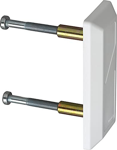 ABUS Befestigungs-Set PA1014 – Durchgangsverschraubung, weiß | 2 Panzerplatten für stabile Verankerung, gehärtete Außenteile, Schließbleche für PR1400/PR1800 inklusive