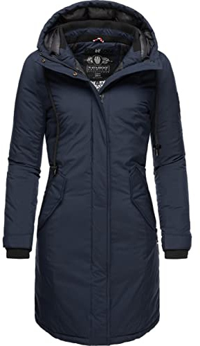 Navahoo Damen Wintermantel Winterparka mit Kapuze Letiziaa XS-3XL