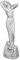 gartendekoparadies.de Statue Venus auf Wasserspiel, Steinfigur, H. 72 cm, 15 kg, Grau, frostsicher aus Steinguss für Außenbereich