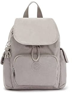 Kipling Bedruckter Rucksack mit City-Pack, Grau Gris, Mini, Damen City Pack Mini Rucksack Leichter Vielseitiger Tagesrucksack Tasche