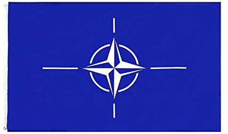 PringCor NATO-Flagge (North Atlantic Treaty Org) Allianz-Flagge, 91 x 152 cm, Banner Europa