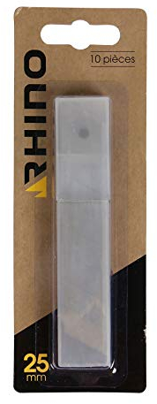 Rhino 60712 Set 25 mm, 10 Stück, Ersatzklinge, Breite 25 mm, kompatibel mit Cran Cutter 060512, NC
