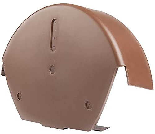 Timloc 99112 Brown Dry Fix Verge System for Profiled Roof Tiles-Round Ridge Cap