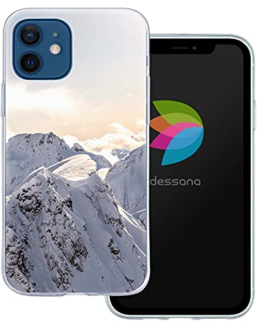 dessana Alpen transparente Schutzhülle Handy Case Cover Tasche passend für Apple iPhone 12 Mini Berge Schnee