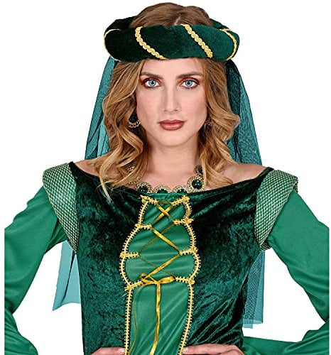 W WIDMANN MILANO Party Fashion - Haarkranz Mittelalter mit Schleier, Burgfräulein, Kopfschmuck, Märchen, Accessoire für Faschingskostüme