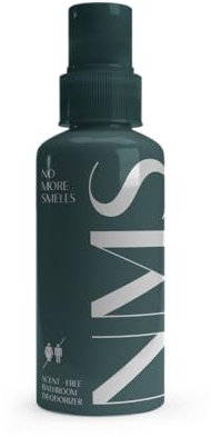 No More Bathroom Smells - Fragrance Free Odour Eliminator - Natural, Enzyme Free, Non Toxic Air Freshener. New and Improved Formula (50ml)