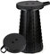 Auspicious Tabouret Pliant Portable - Tabouret de Camping Rétractable, Petit Tabouret Télescopique pour La Pêche/BBQ/Intérieur/Activités Plein air, Maxi Charge 397 LB,Hauteur Réglable(Noir)