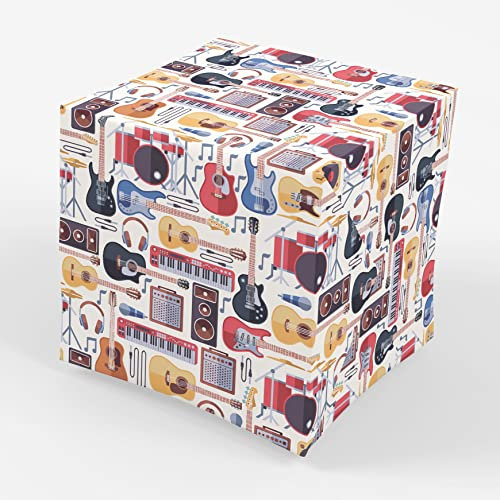 Stesha Party Musik-Geschenkpapier, Musik-Geschenkpapier, 76,2 x 50,8 cm (3 Bögen)