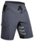 Hiauspor Wanderhose Herren Kurz MTB Hose Leichte Schnelltrocknend Cargo Bermuda Chino mit 5 Taschen Männer Wandershorts Outdoor Trekking Shorts Sommer Stretch Mountainbike,Arbeit,Sport (Grau,M)