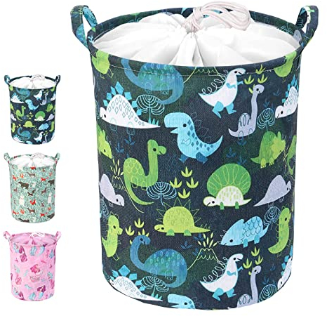 Aufbewahrungsbox mit Deckel Wäschekorb mit Kordelzug kinder Wäschesammler Aufbewahrungskorb Kinder Groß Faltbar für Mädchen Junge für Babyzimmer, Spielzeug, Wäsche, Babykleidung multifunktion