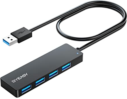 BYEASY USB Hub, 4 Port USB 3.1 Hub Typ A Ultra Slim Extra Leicht Portable Data Hub, Datenhub für iMac Pro, MacBook Air, Mac Mini/Pro, Surface Pro, Notebook PC, Laptop, USB Flash Drives, Mobile HDD