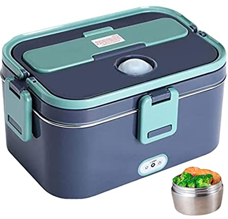 NICERAM 5 Pcs Lunchbox zum Aufheizen für die Arbeit,Auslaufsicher 110V 24V 12V tragbare elektrische Brotdose | Lebensmittelbehälter mit großem Fassungsvermögen für Studenten, Bauarbeiter, LKW-Fahrer