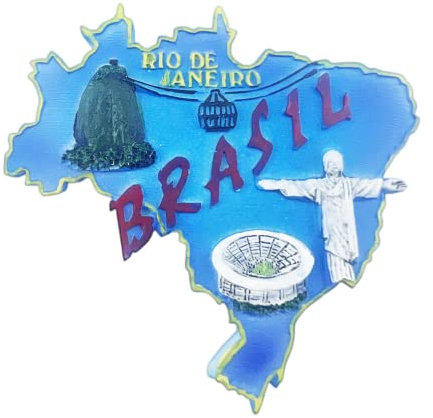 Rio de Janeiro Brasilien Kühlschrankmagnet Reise-Souvenirs Zuhause Küche Kühlschrank Dekoration Magnetischer Aufkleber Handbemalt Craft Collection