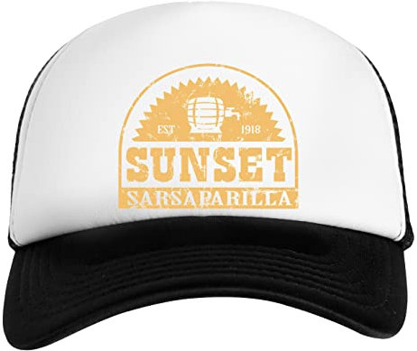 Sunset Sarsaparilla Weiß Schwarz Unisex Kinder Baseball Cap Kids White Black
