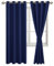 JIUZHEN Vorhänge Blickdicht mit Ösen Verdunklungs Kinderzimmer Gardinen Schlafzimmer Blickdichte Vorhang gegen Kältes und Hitze Curtains Blackout ThermoVorhang, Dunkelblau, 2 Stück, 228x140cm(HxB)