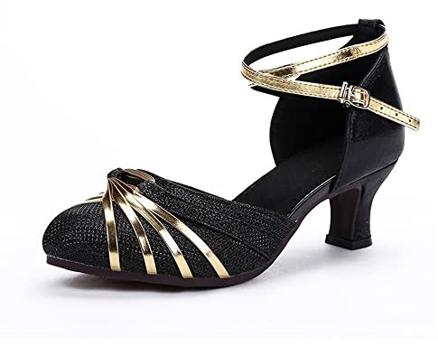Scarpe da Ballo Donna Elegante Tacco Medio Salsa Scarpe Latine Scarpe da Ballo Tango