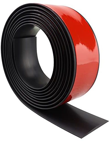 Floor Transition Strip Self Adhesive Threshold Strip PVC Floor Cover Strip Door Threshold Strip for Laminate Flooring Edge Trim (300×4cm, Black)