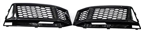 Für A-udi S4 A4 B9 S-LINE 2016-2018 Bright Black Honeycomb Front Fog Lamp Grille Modified Honeycomb Perforated Fog Lamp Frame Front Kühlergrille
