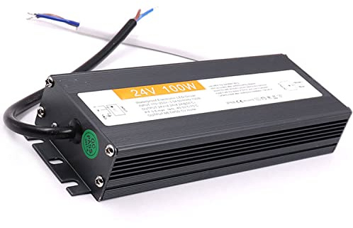 LED Trafo 24V 100W, AC110-250V zu DC24V LED Netzteil Schaltnetzteil, Industrielle Spannungsregulierung am Ausgang Konverter, IP67 Wasserdicht Netzteiladapter Transformator für LED Streifen Beleuchtung