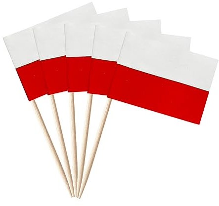 stidsds Lot de 100 cure-dents nationaux Drapeau A (Pologne)