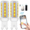 I-SHUNFA G9 Ampoules LED Dimmable Smart WiFi,Compatible Avec Alexa/Google Home,AC 220V Variable en Continu,2700K-6500K,Luminosité Réglable de 1% à 100%,0.4-4W,40LM-400LM,Fonction Minuterie,Pack de 2