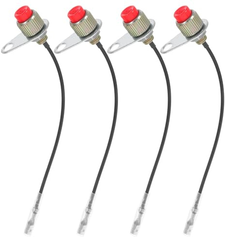 FUNOMOCYA Lot De 4 Interrupteurs Arrêt Pour Tondeuse À Gazon Dispositifs Marche/Arrêt Compactes Pièces De Remplacement Faciles À Installer Pour Jardin Et Entretien