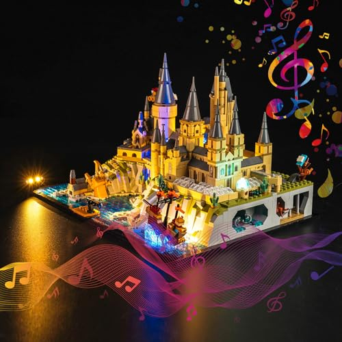 Music Version Licht-Kit Kompatibel mit Lego Hogwarts Castle and Grounds 76419 (Nicht Lego), Led Beleuchtungs Set Compatible with Lego Harry Potter Hogwarts Castle and Grounds Kreative Spielzeug