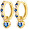 TOFBS Herzform Creolen Ohrringe S925 Silber Nadel Kristall Zirkonia Schmuck Damen Huggie Hoop Elegante Ohrhänger