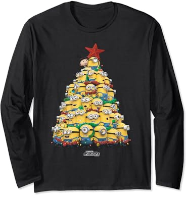 Minions Christmas Tree Langarmshirt