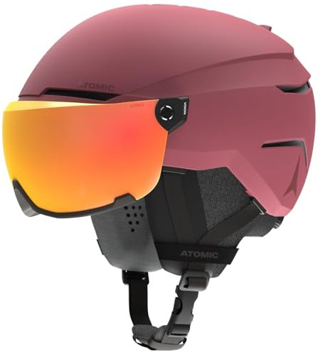 ATOMIC SAVOR VISOR STEREO, Unisex - Adult Helmets, Maroon, 51-55 -