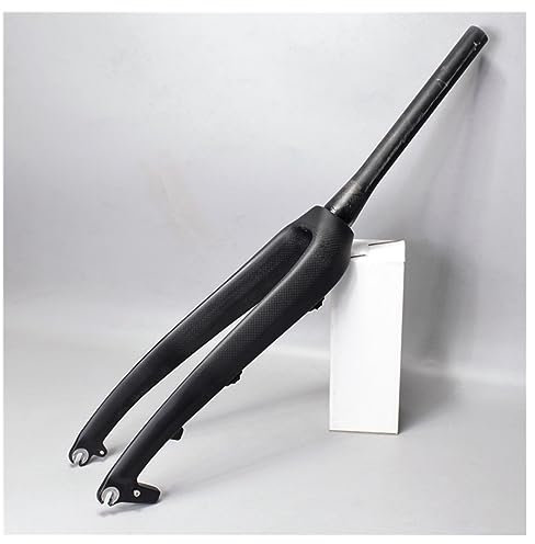 Fourches de vélo de Route Fourche Rigide 700 C entièrement en Fibre de Carbone avec Frein à Disque 1-1/8'' sans Filetage ultraléger QR 9 mm à Tube Droit Fourches de vélo (Couleur : Noir, Taille : 26