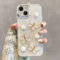 UEEBAI Case for iPhone 14 Plus iPhone 15 Plus, Sparkly Glitter Bling Case 3D Clear Aesthetic Cute Butterfly TPU Phone Flower Case Slim Non-Yellowing Protective Cover for Women Girls,White