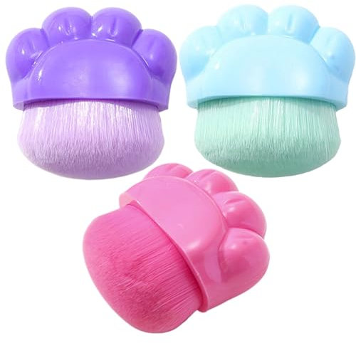 Pastoralist 3 Packs Applicateur de Cran de Cran à la Patte de Patte de Chat Mignonne Brosse de crème Solaire avec Couverture de Protection applicateur de Lotion pour Enfants